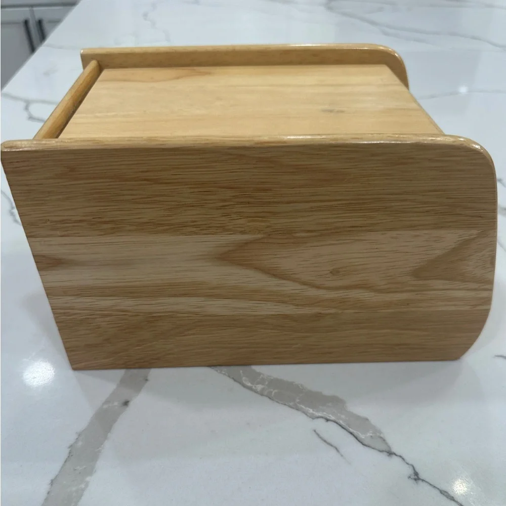 Vintage Pomerantz Wooden Recipe Box–Mid-Century Modern Kitchen –Made in Thailand